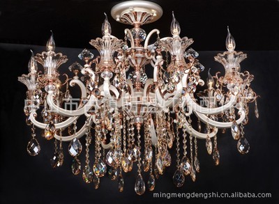 明盟高檔鋅合金彎管水晶吊燈 廠(chǎng)家直銷(xiāo)定制服務(wù)